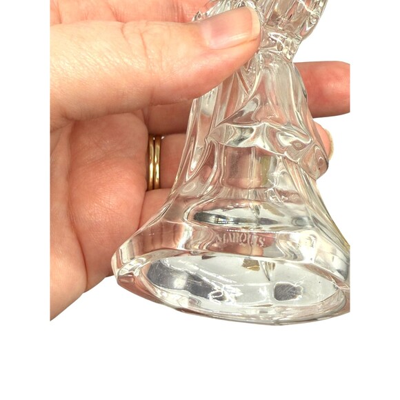 Marquis Waterford German Clear Crystal Glass Angel Mini Taper Candle Holder EUC - Picture 13 of 15